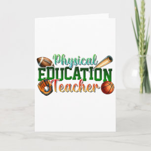 Tarjeta Regalo para maestro   Profesor de educación física