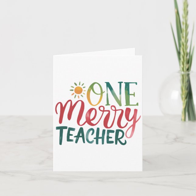 Tarjeta Regalo para Maestro | Un Maestro Alegre (Anverso)