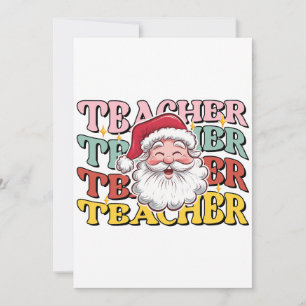 Tarjeta Regalo para maestros Santa Maestro