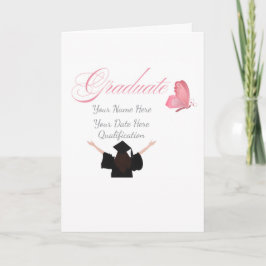 Tarjeta Regalo Personalizado de Graduación Rosa, Nombre Pe