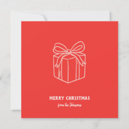 Tarjeta Regalo personalizado de Navidad con apellido famil