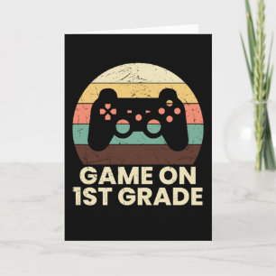 Tarjeta Regalo Retro para Niños de Primer Grado Gamer Regr