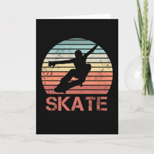Tarjeta Regalo Retro Patinaje Patineta Patinador
