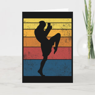 Tarjeta Regalo Retro Vintage Kickboxing Muay Thai _1
