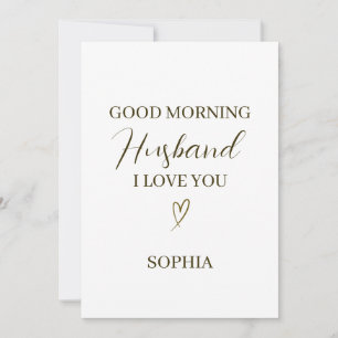 Tarjeta Regalo Romántico Personalizado Buenos Días Esposo