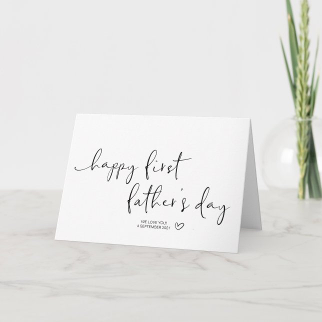 Tarjeta Regalo simple feliz del Día del Primer Padre para  (Anverso)