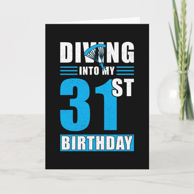 Tarjeta Regalo Skydiver 31 cumpleaños (Anverso)
