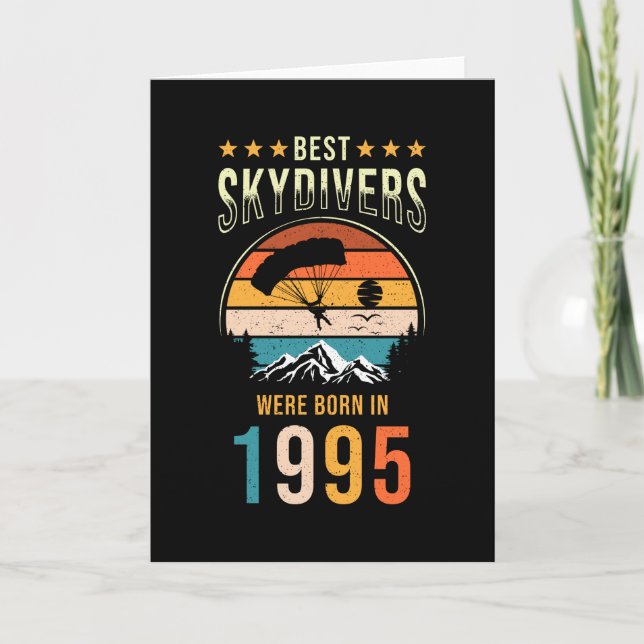 Tarjeta Regalo Skydiver nacido en 1995 (Anverso)