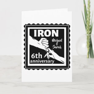 Tarjeta regalo tradicional de aniversario de bodas de hier