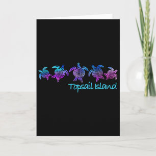 Tarjeta Regalo Tribal de Tortuga de Diseño de Playa de la 
