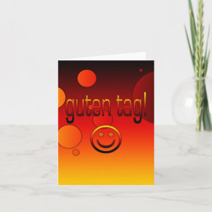 Tarjeta Regalos alemanes : Hola / Cara de etiqueta Guten