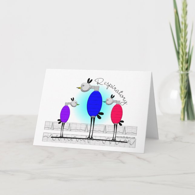 Tarjeta Regalos "Aves del Ambu" de terapia respiratoria (Anverso)