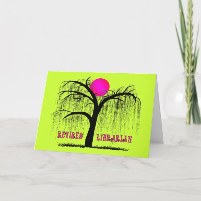 Tarjeta Regalos bibliotecarios retirados lloran diseño sal (Anverso)