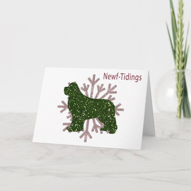 Tarjeta Regalos Brillantes de Newf-Tidings (Anverso)