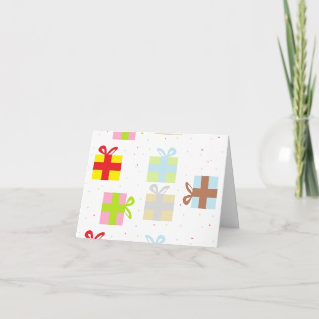Tarjeta Regalos Coloridos (Anverso)
