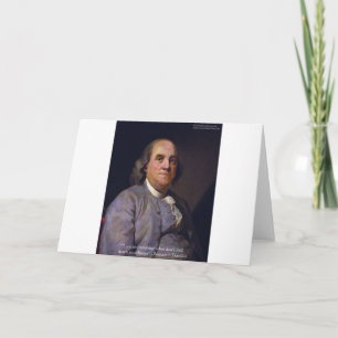 Tarjeta Regalos con la cita de Ben Franklin "Ama a tu prój