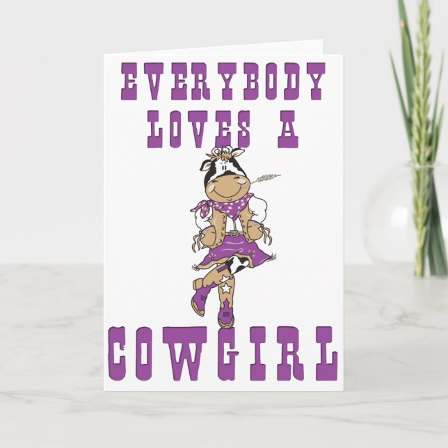 Tarjeta Regalos CowGirl (Anverso)