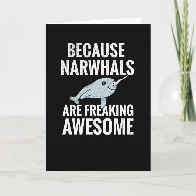 Tarjeta Regalos Cute Narwhal | Narwhal Lover Love Narwhals (Anverso)