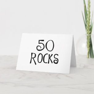 Tarjeta regalos de 50 años, 50 ROCKS