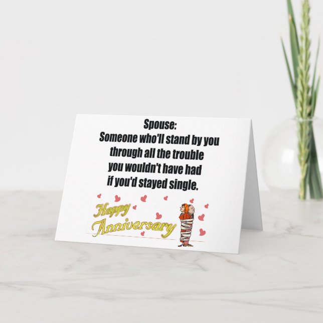 Tarjeta Regalos de aniversario de boda (Anverso)