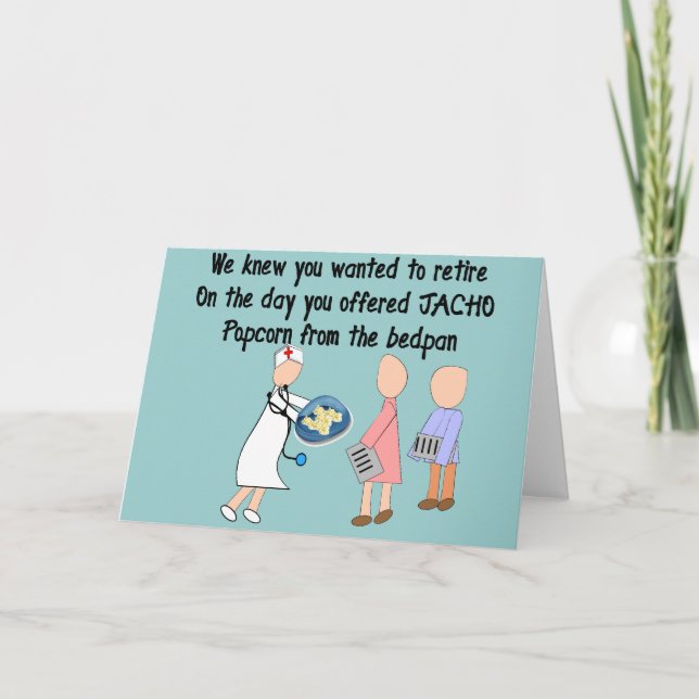 Tarjeta Regalos de arte de enfermeras jubiladas (Anverso)