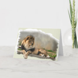 Tarjeta Regalos de arte de los amantes del león