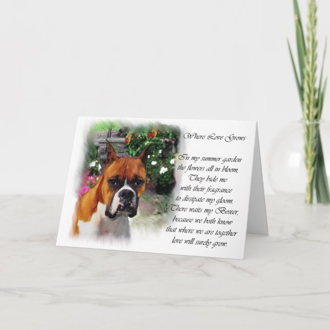 Tarjeta Regalos de arte de perro de Boxer (Anverso)