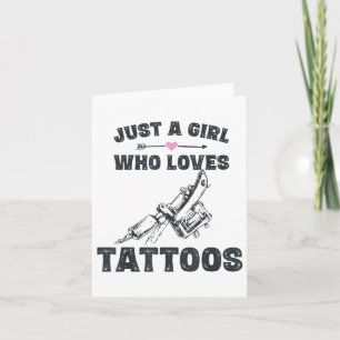 Tarjeta Regalos de arte de tatuaje novia, solo una chica q