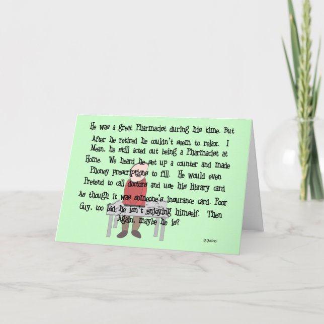 Tarjeta Regalos de arte por historias de farmacéutico reti (Anverso)