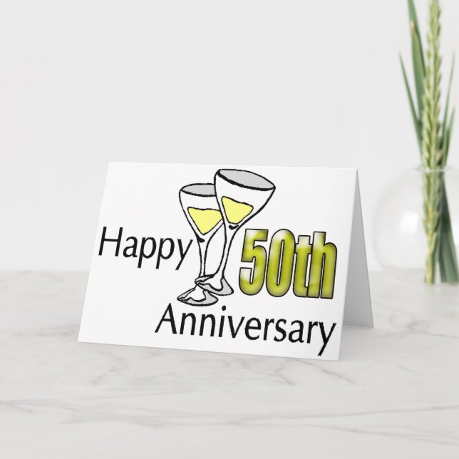Tarjeta Regalos de Bodas de Oro 50 Aniversario (Anverso)