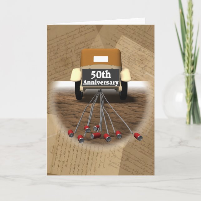 Tarjeta Regalos de Bodas de Oro 50 Aniversario (Anverso)