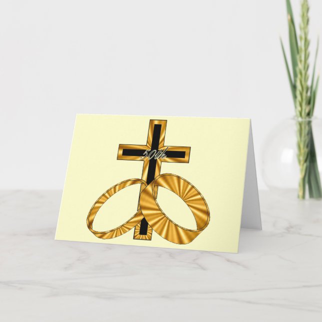 Tarjeta Regalos de Bodas de Oro 50 Aniversario (Anverso)