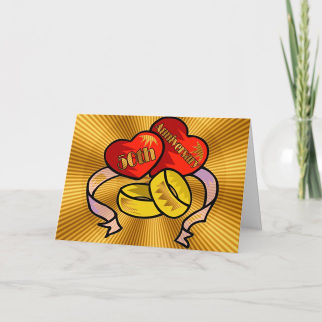 Tarjeta Regalos de Bodas de Oro 50 Aniversario (Anverso)
