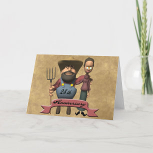 Tarjeta Regalos de Bodas de Plata 25 Años