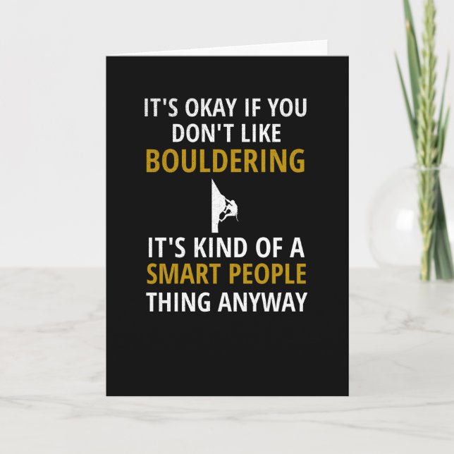 Tarjeta Regalos de Bouldering | Boulderer Rock Climbder Bo (Anverso)