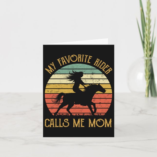 Tarjeta Regalos De Caballos De Hija Hijo Mi Ca Favorito De (Anverso)