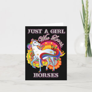 Tarjeta Regalos De Caballos Para Mujeres Sólo Una Chica Qu