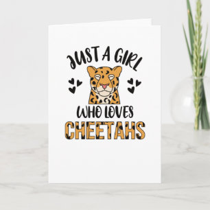 Tarjeta Regalos De Chita Para Chicas Cheetah Lover Cute An