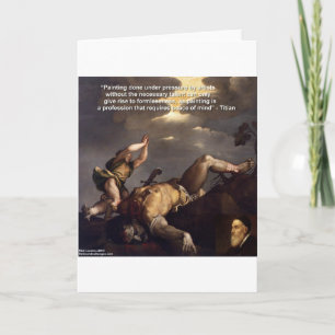 Tarjeta Regalos de Cita de Tiziano y Pintura de David/Goli