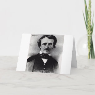 Tarjeta Regalos de citas de amor de Edgar Allan Poe "Llora