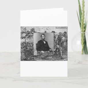 Tarjeta Regalos de citas de sabiduría de Abe Lincoln "Dest