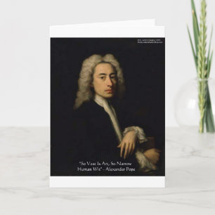 Tarjeta Regalos de citas de sabiduría de Alexander Pope "A