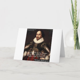 Tarjeta Regalos de citas de sabiduría de Shakespeare "Pala
