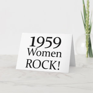 Tarjeta Regalos de cumpleaños 50, ¡Rock femenino de 1959!