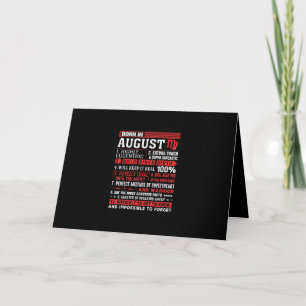 Tarjeta Regalos de cumpleaños de agosto - Nacidos en agost