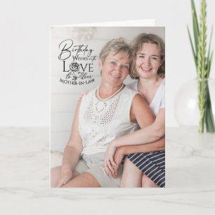 Tarjeta Regalos de cumpleaños minimalistas para la suegra