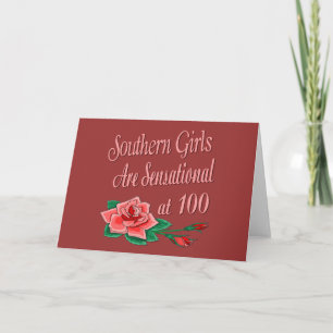 Tarjeta Regalos de cumpleaños número 100 para Chicas del s