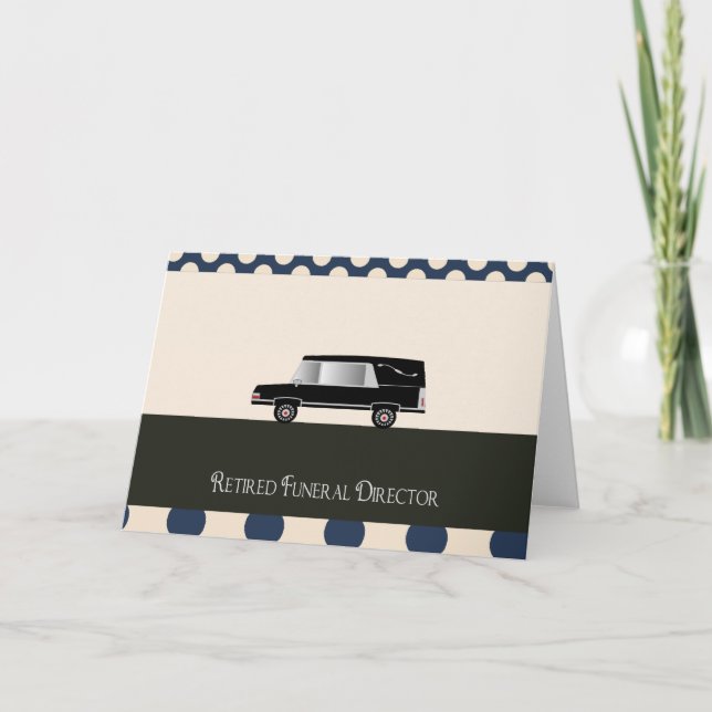 Tarjeta Regalos de director funerario retirado (Anverso)