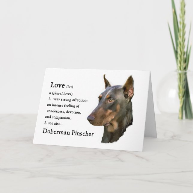 Tarjeta Regalos de Doberman Pinscher (Anverso)