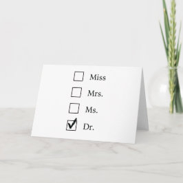 Tarjeta Regalos de doctorado para mujeres